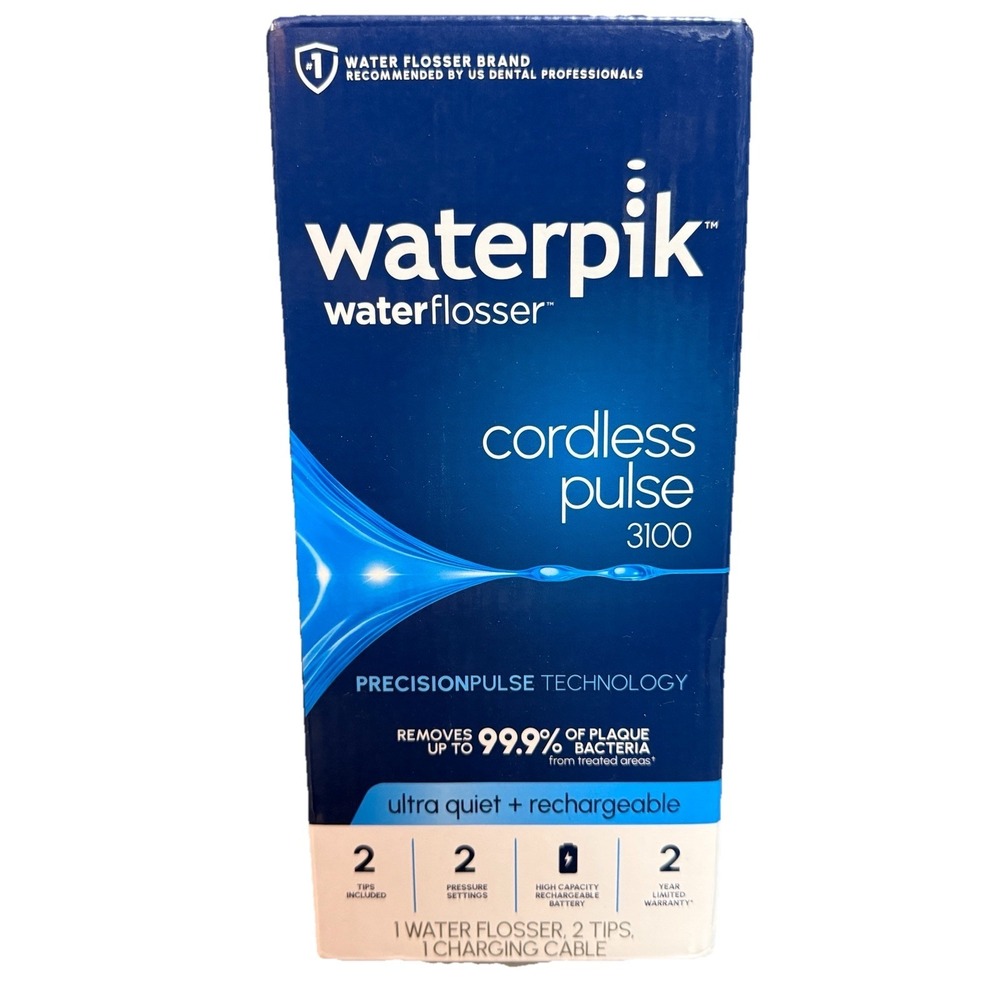 Waterpik Cordless Pulse 3100 Rechargeable Portable Water Flosser Black Sealed